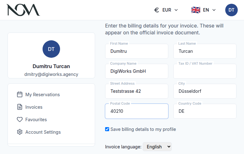 Guest Invoice Portal
